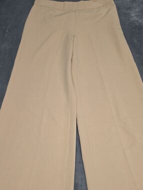 Oscar by Oscar de la Renta High Rise Wide Leg Pants Light Beige Size 14